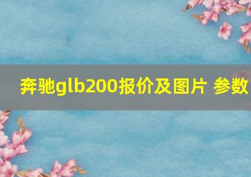 奔驰glb200报价及图片 参数